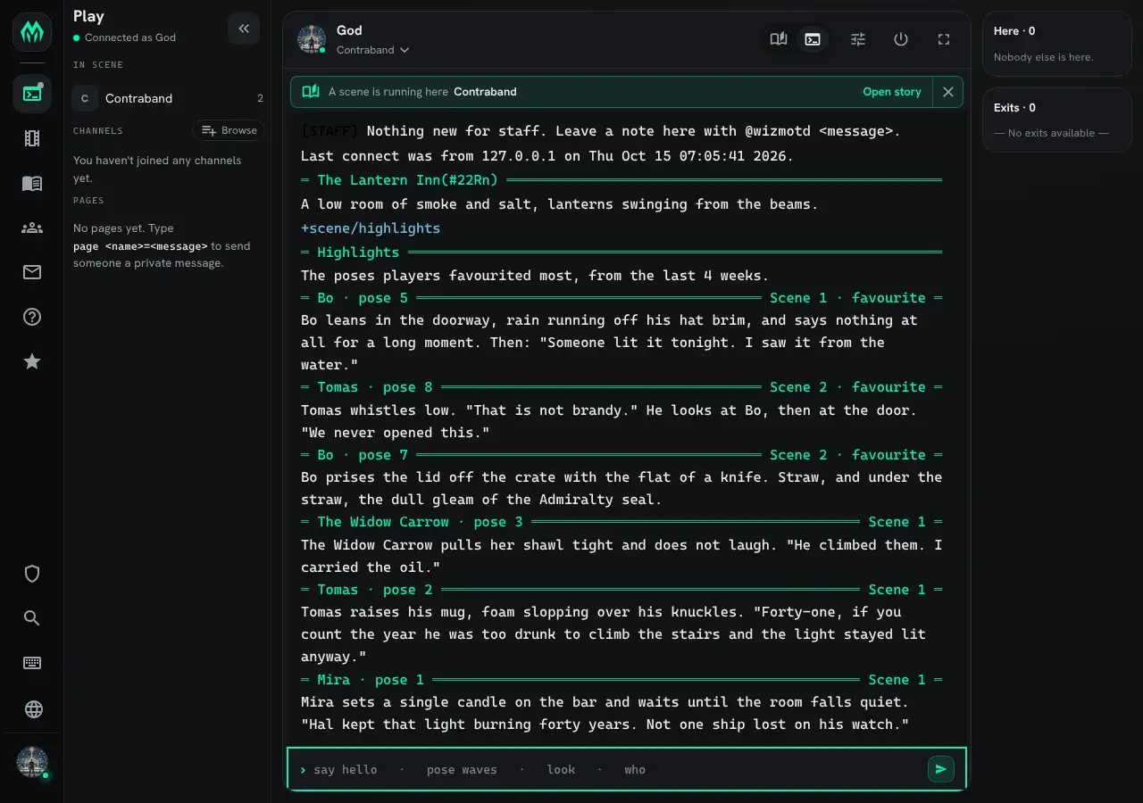 +scene/highlights in the portal's terminal